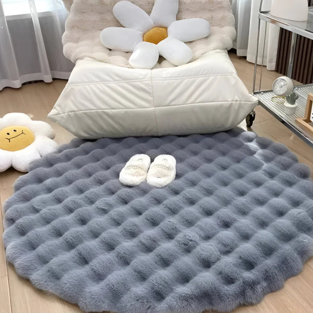 Round Fleece Rug – 90 × 90 cm