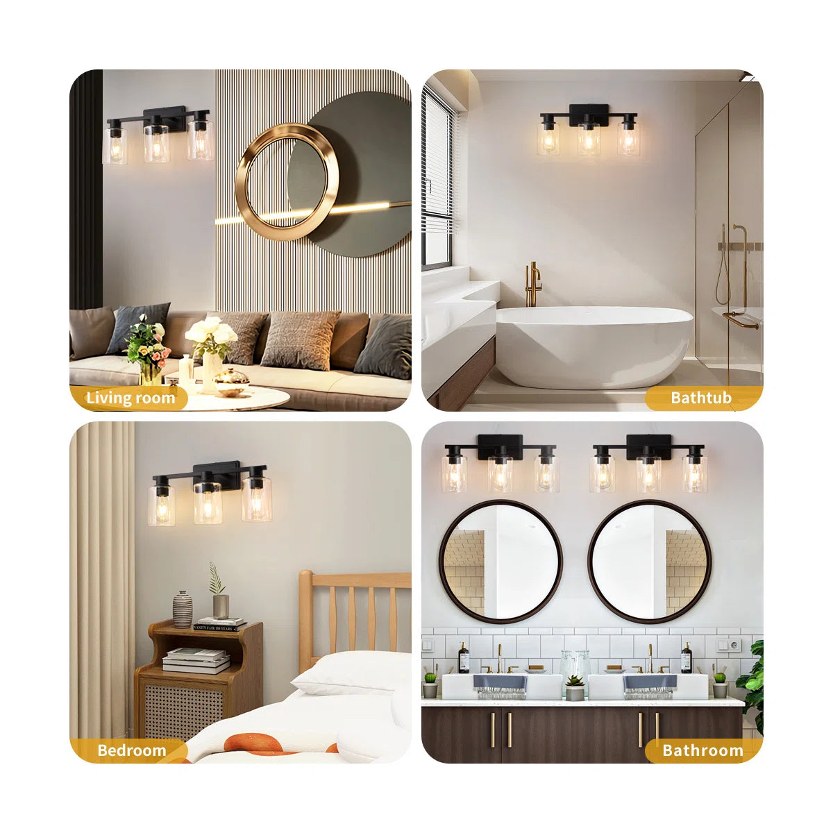 Three-Light Bathroom Mirror Light – Product view 2