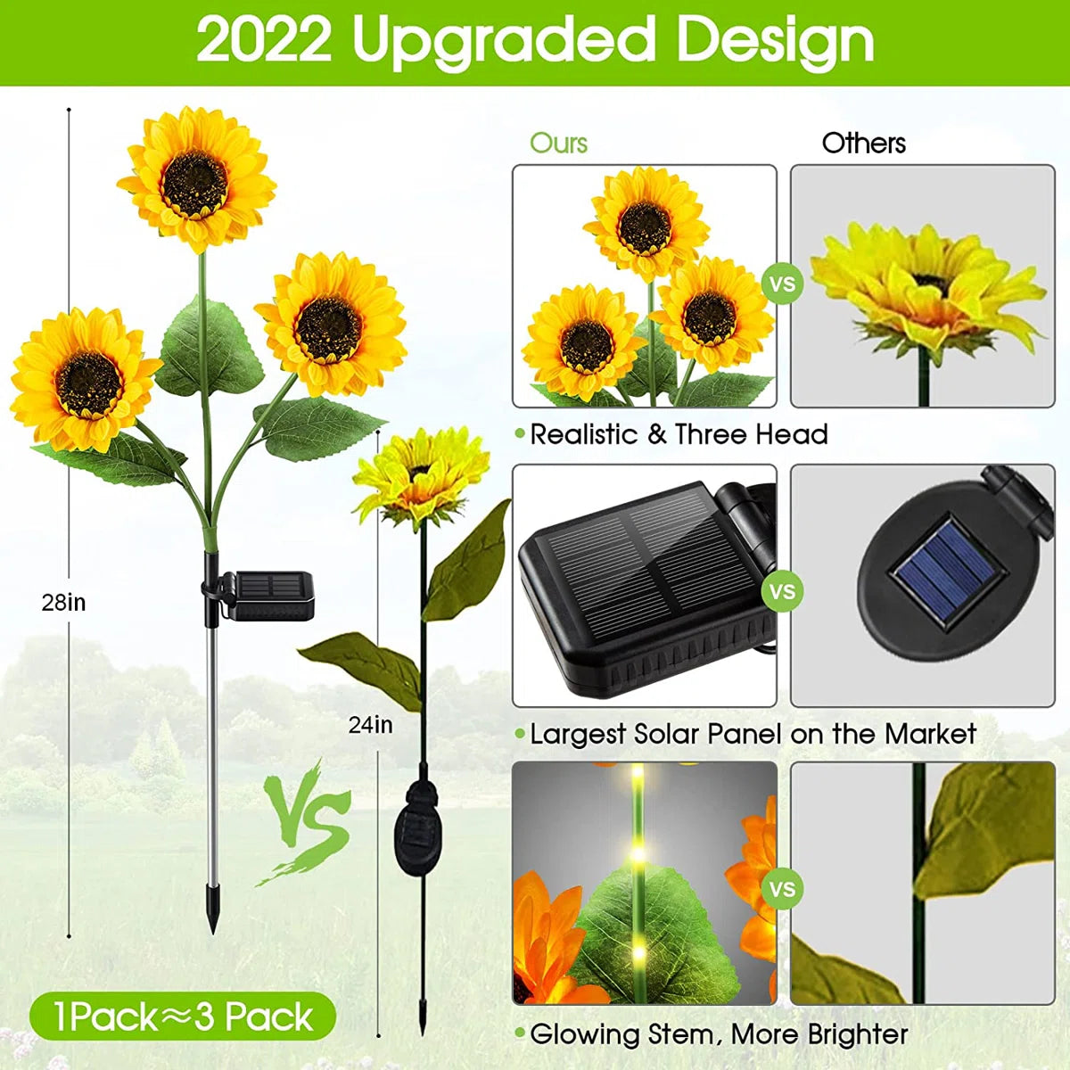 IP65 Solar Path Light Set of 3 – Product view 5