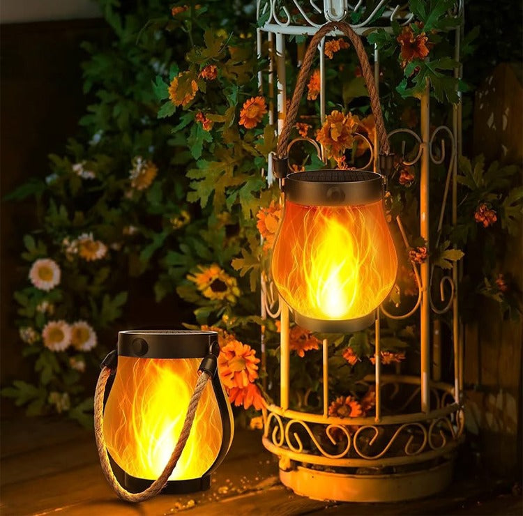 Solar Flame-Effect Garden Lamp – product view