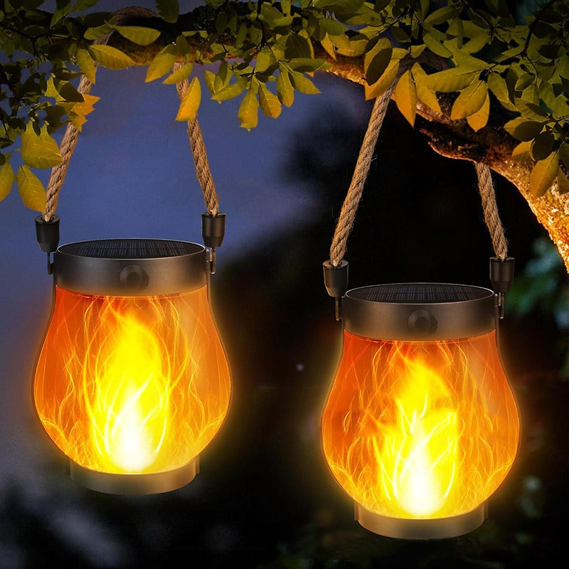 Solar Flame-Effect Garden Lamp – product view