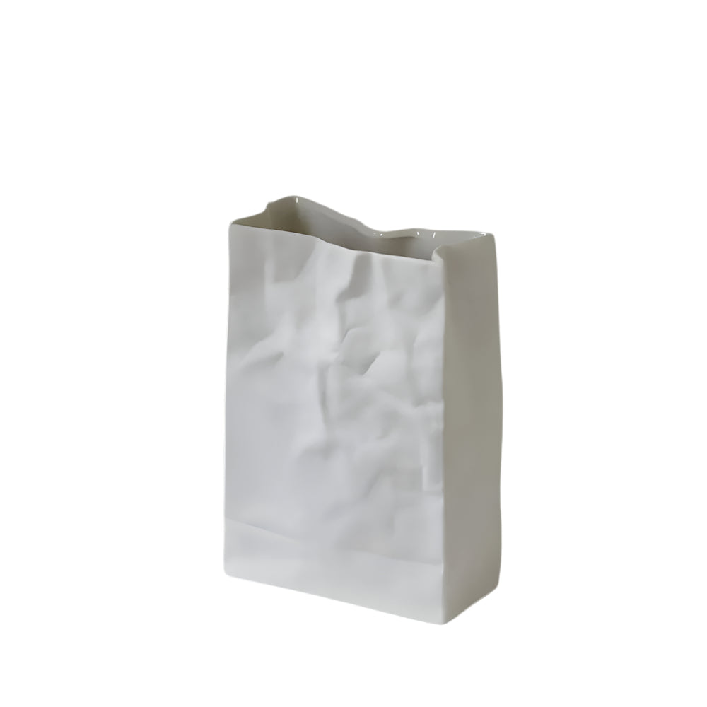 Paper Bag Style Ceramic Vase – Product view 6