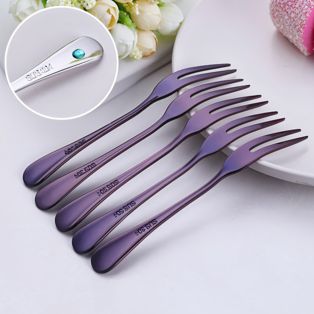 Stainless Steel Fruit Fork Set – Product view 3