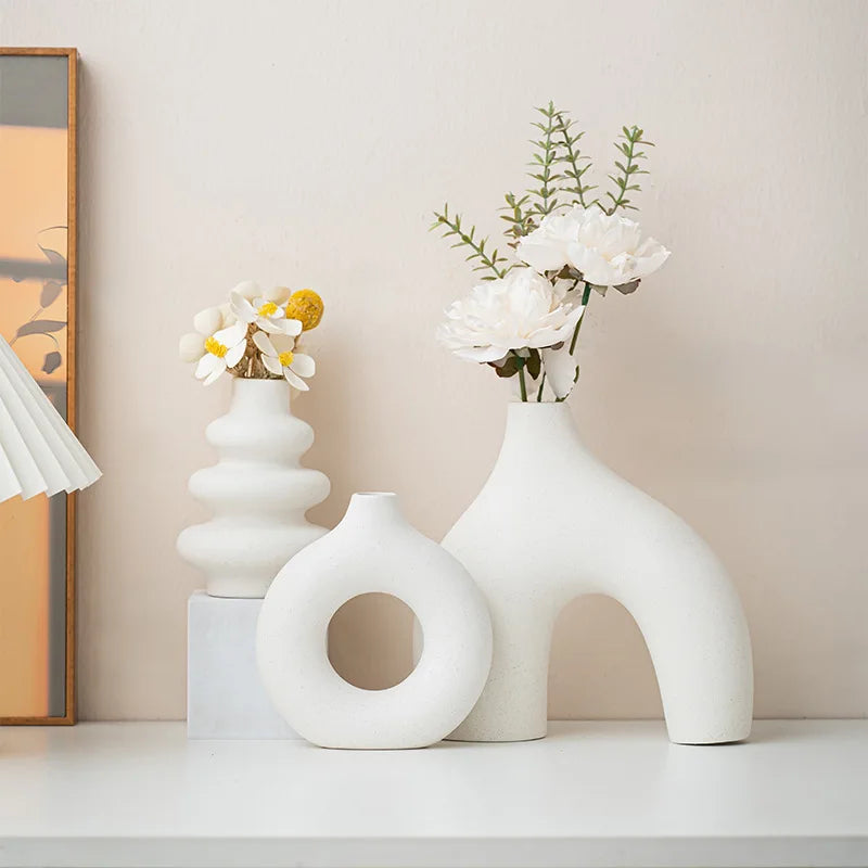 Sculptural Ceramic Vase Set - Full Set