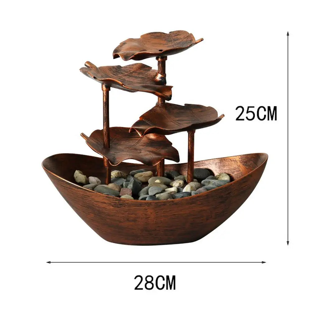 Lotus Leaf Water Fountain - Bronze