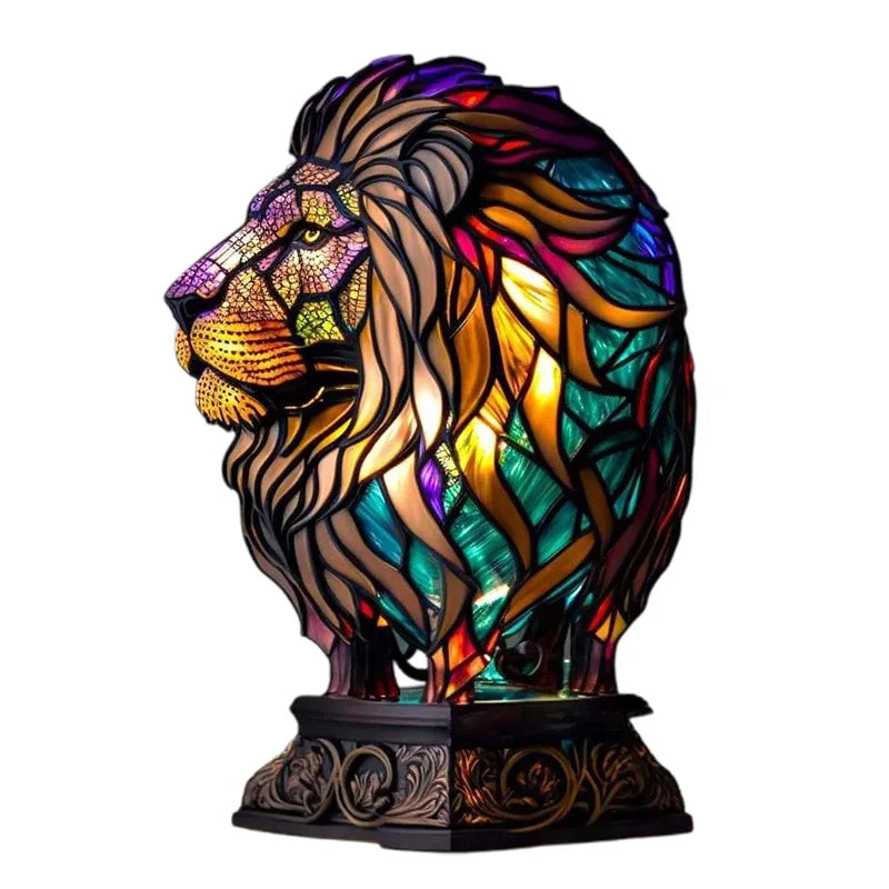 Stained Glass Animal Lamp