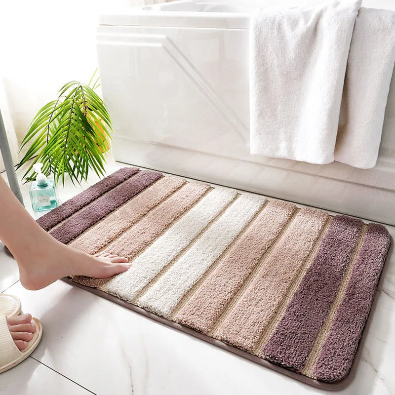 Organic-Shape Woven Bath Rug