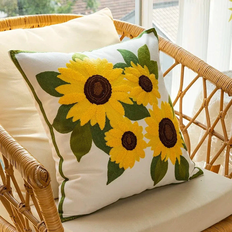 Embroidered Sunflower Cushion – Product view 7
