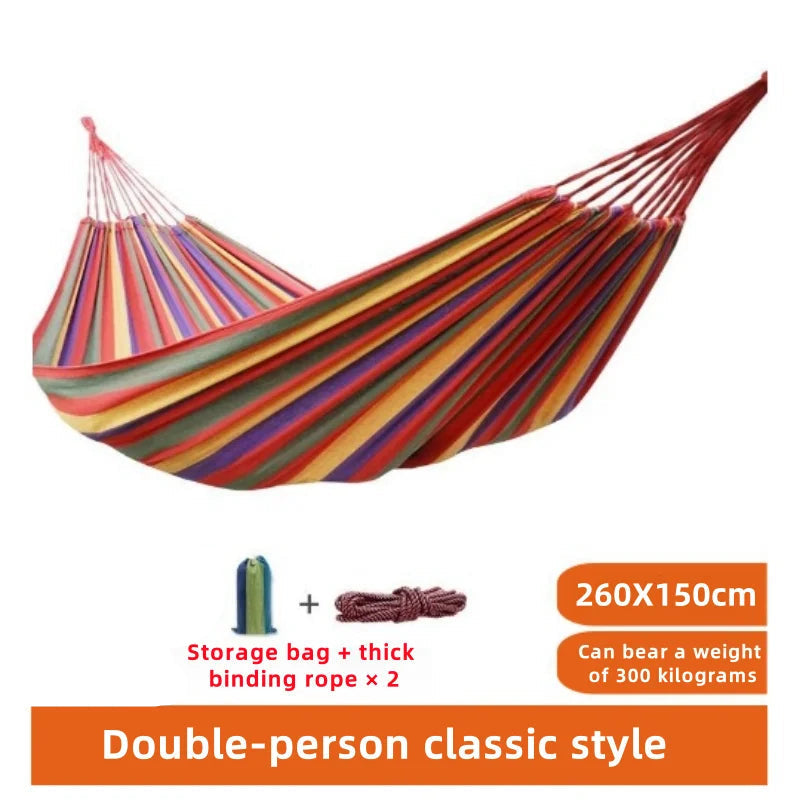Striped Canvas Hammock
