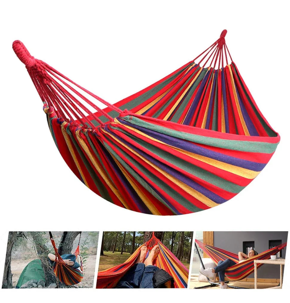 Striped Canvas Hammock