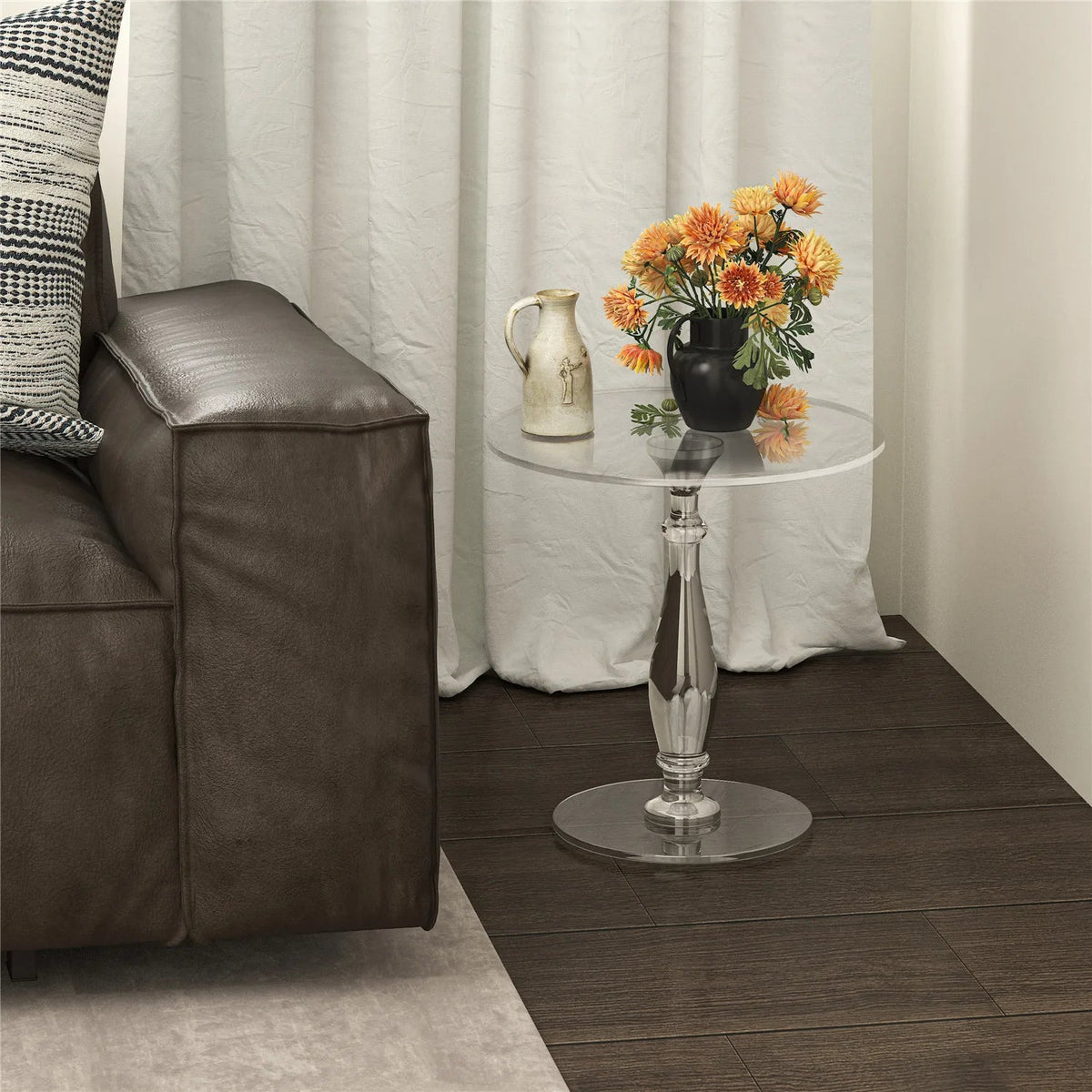 Acrylic Column Side Table – Product view 3