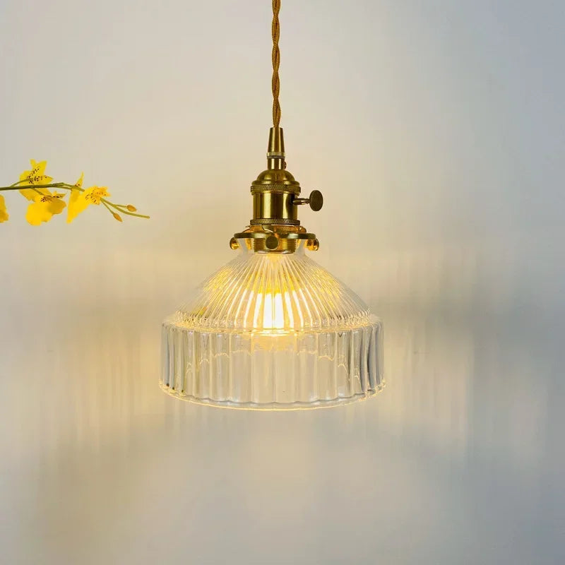Brass & Glass Pendant Light