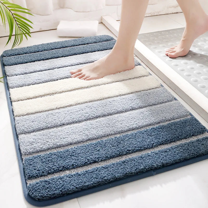 Organic-Shape Woven Bath Rug