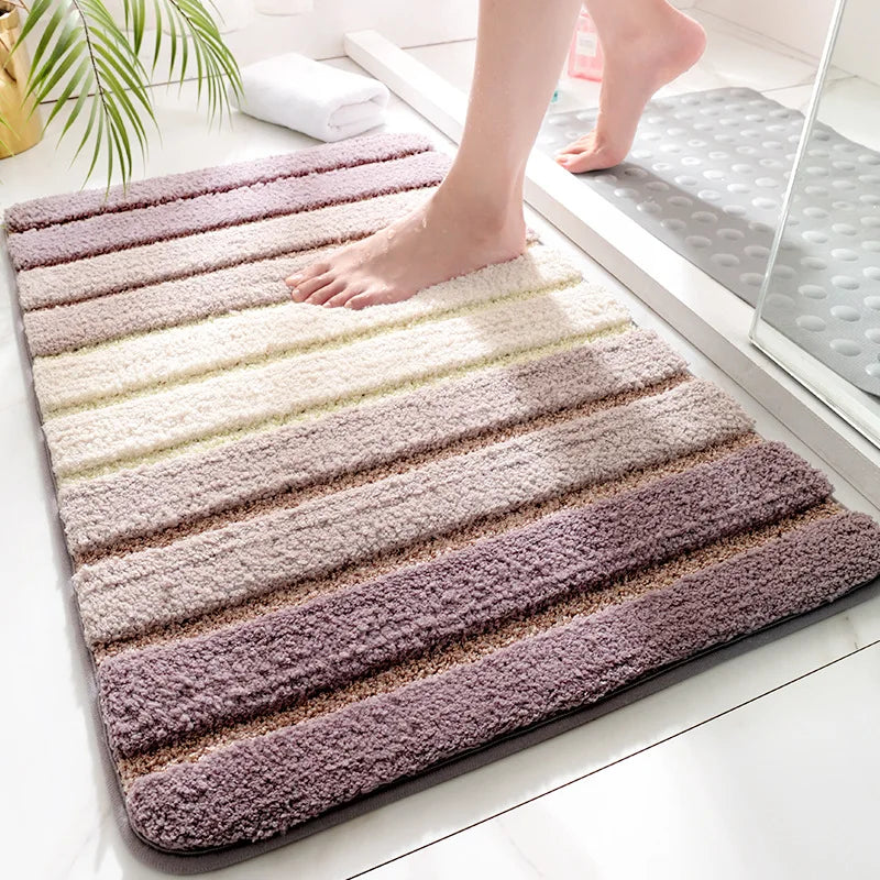 Organic-Shape Woven Bath Rug