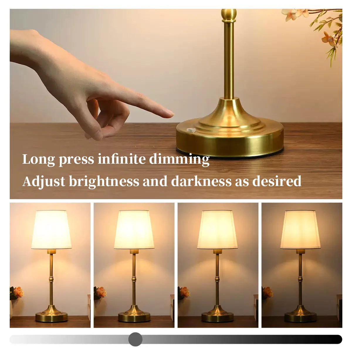Rechargeable Touch Table Lamp – Product view 4