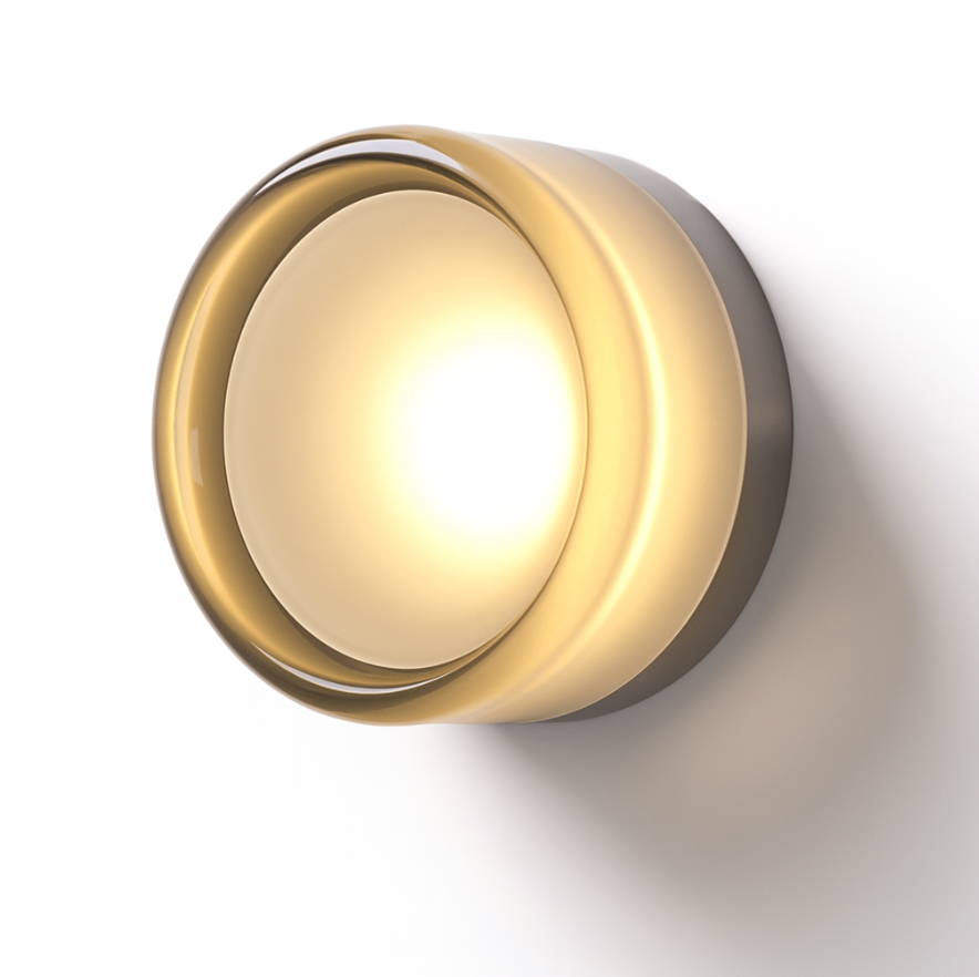 Round Acrylic LED Wall Lamp – A - Smoky gray