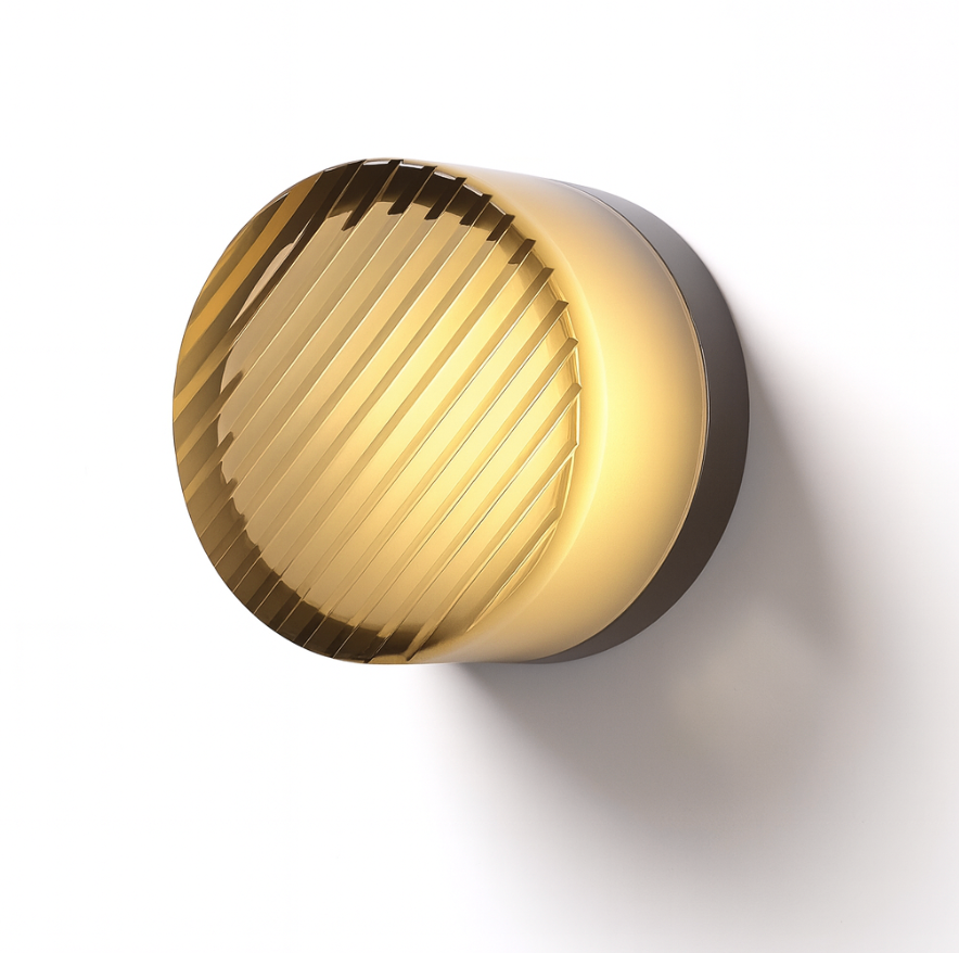 Round Acrylic LED Wall Lamp – B - Smoky gray
