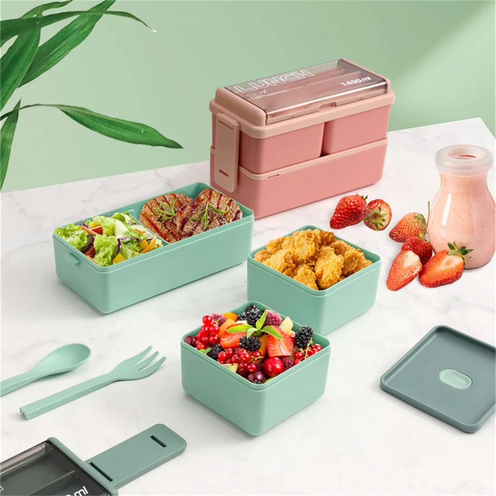 Double Layer Bento Box 1400ml