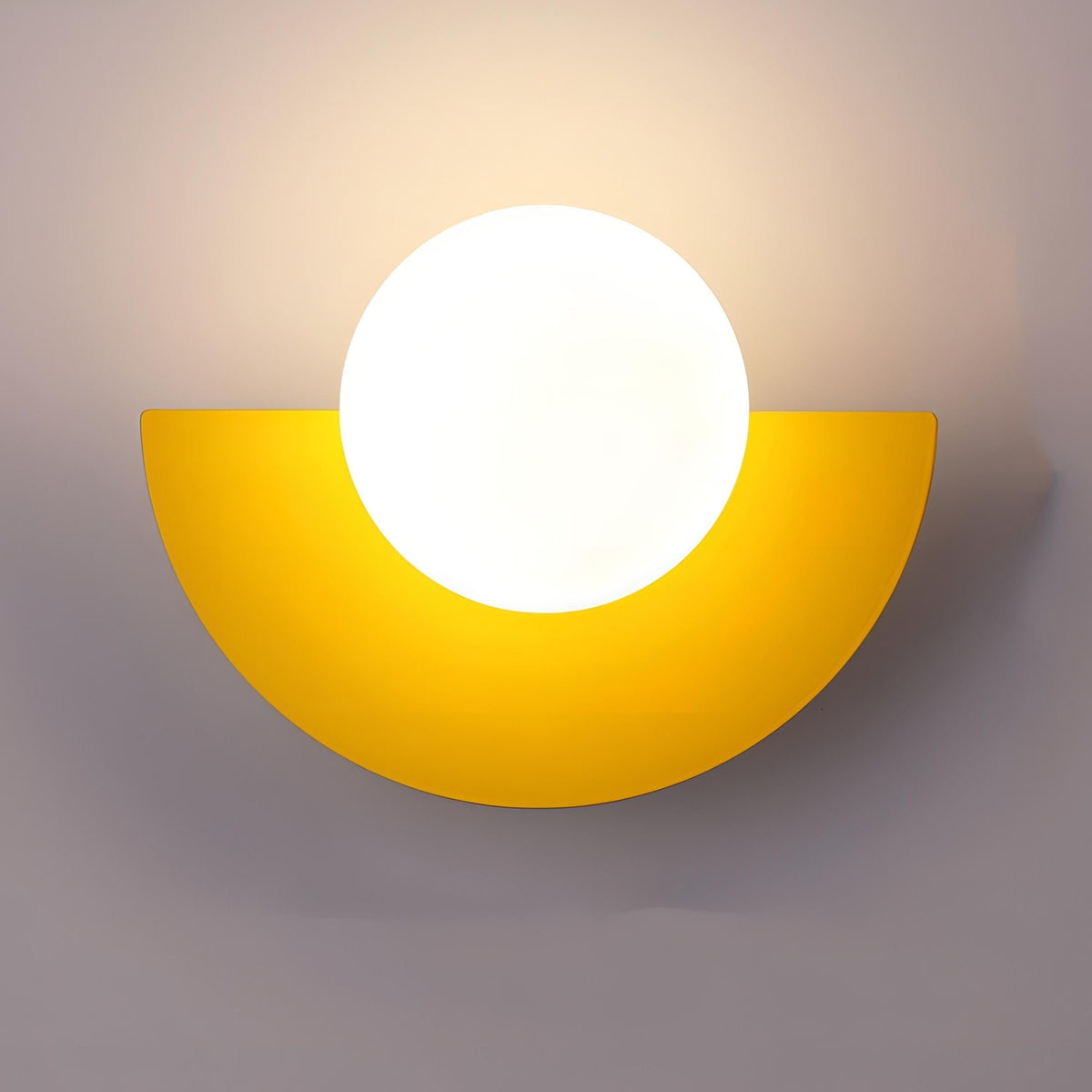 Scandinavian Semicircular Wall Sconce – Yellow