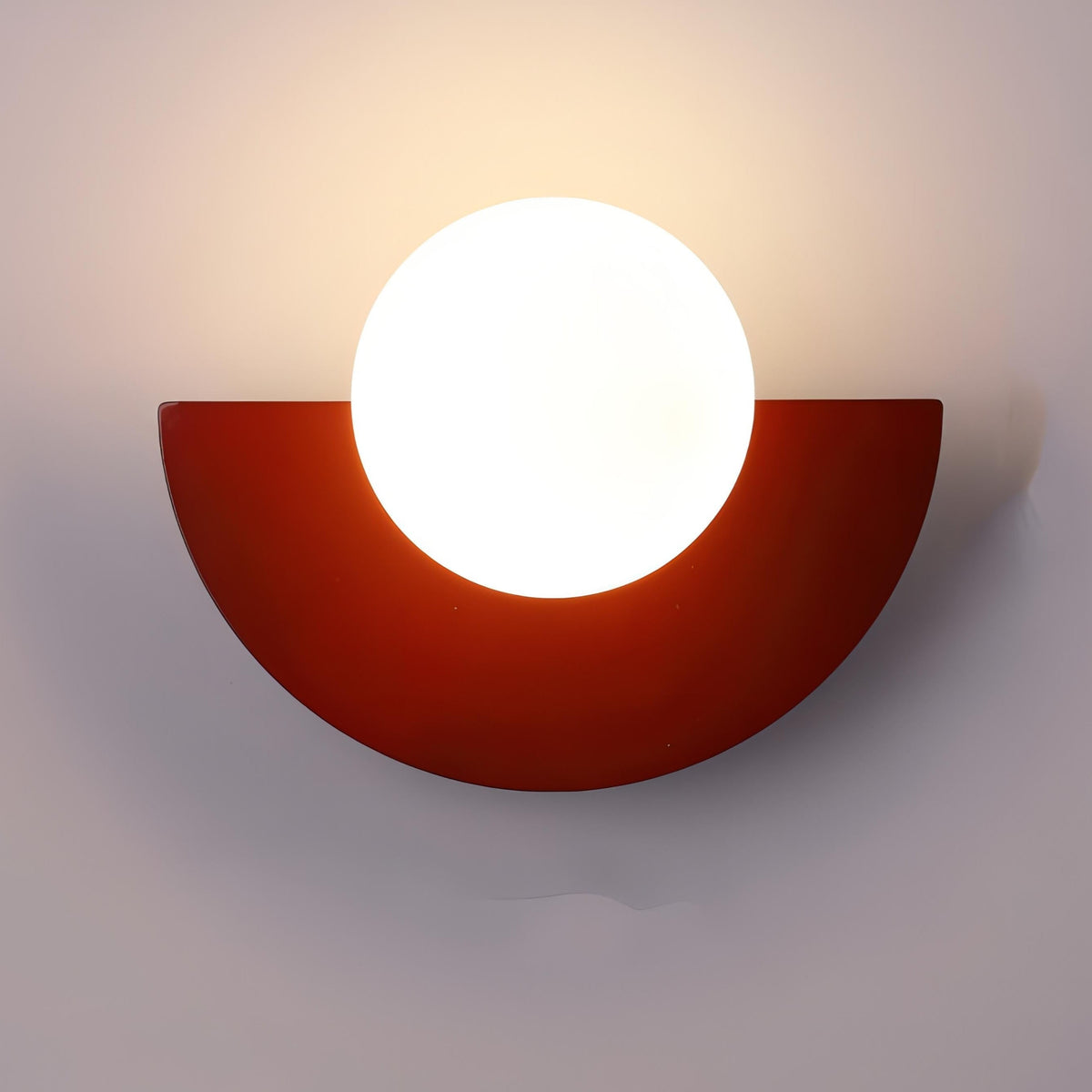 Scandinavian Semicircular Wall Sconce – Red