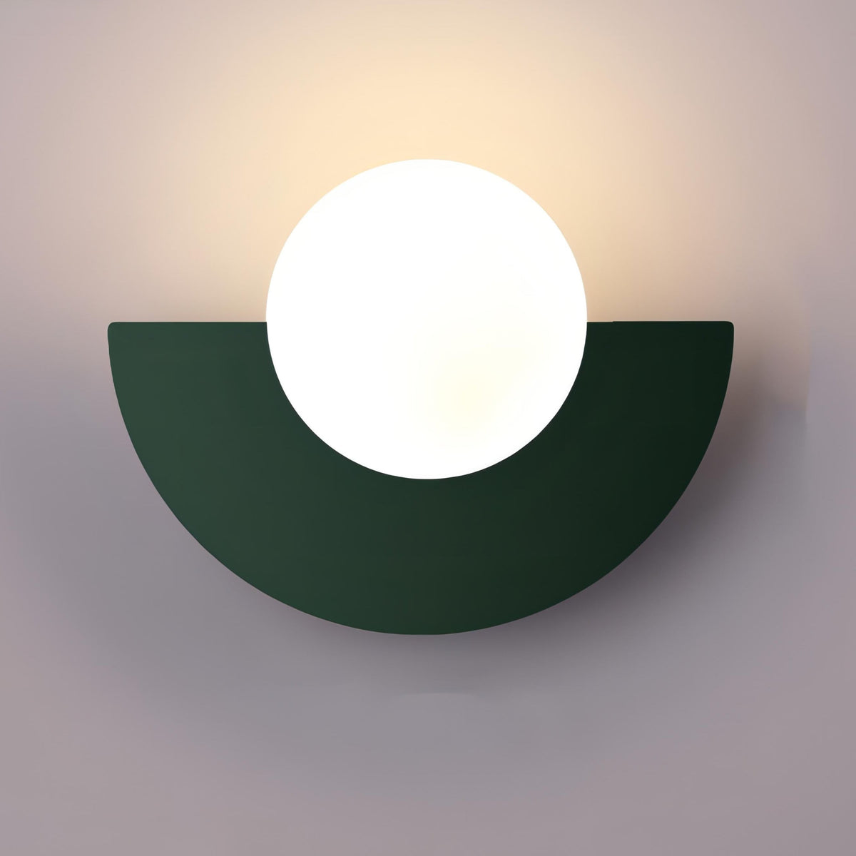 Scandinavian Semicircular Wall Sconce – Green