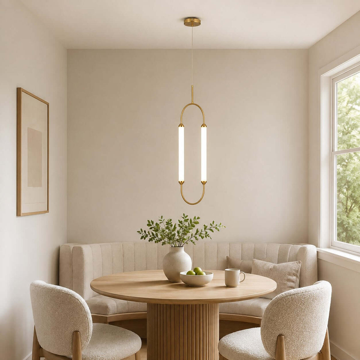 Oval Ceiling Lamp with a Metal Ring – product view