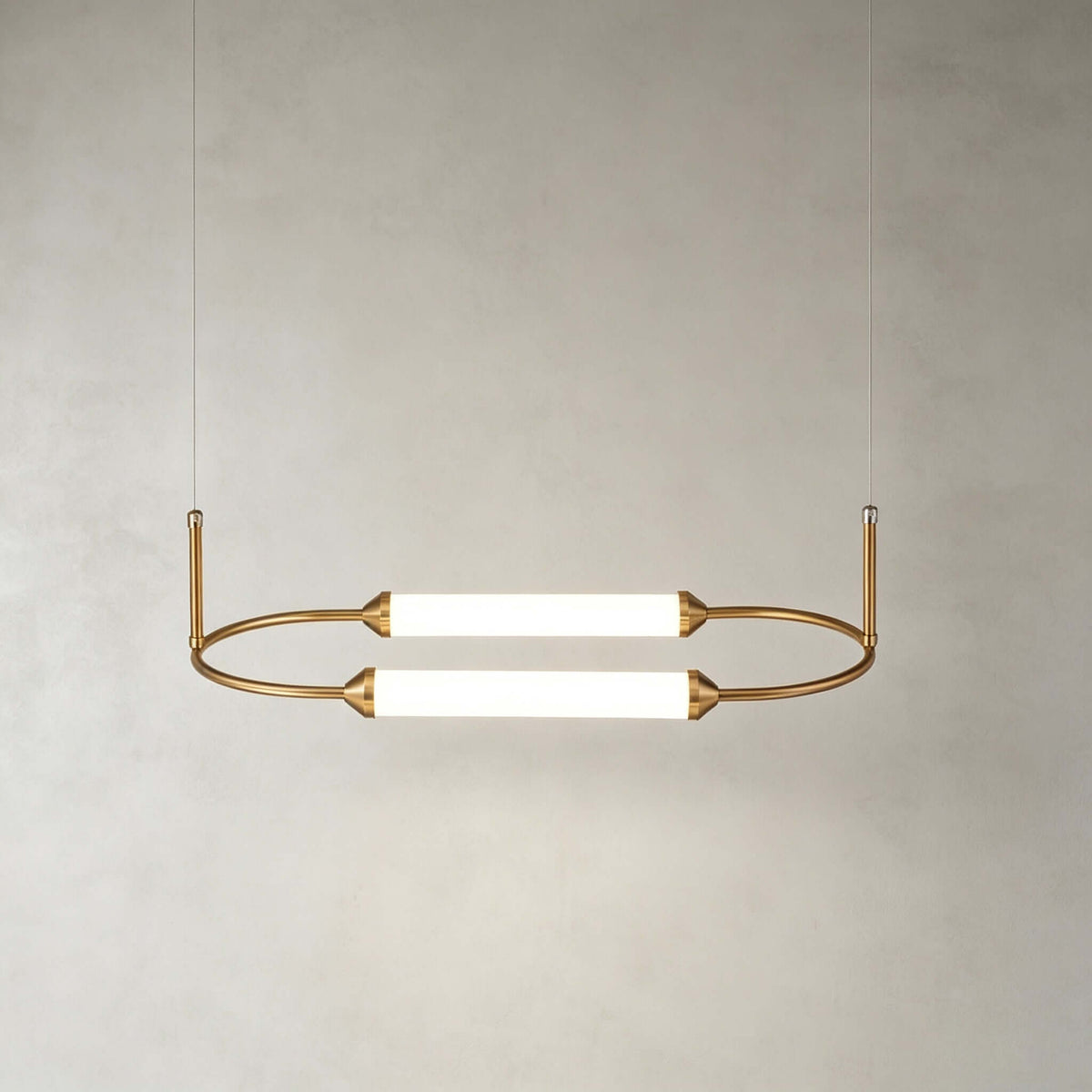 Oval Ceiling Lamp with a Metal Ring – product view
