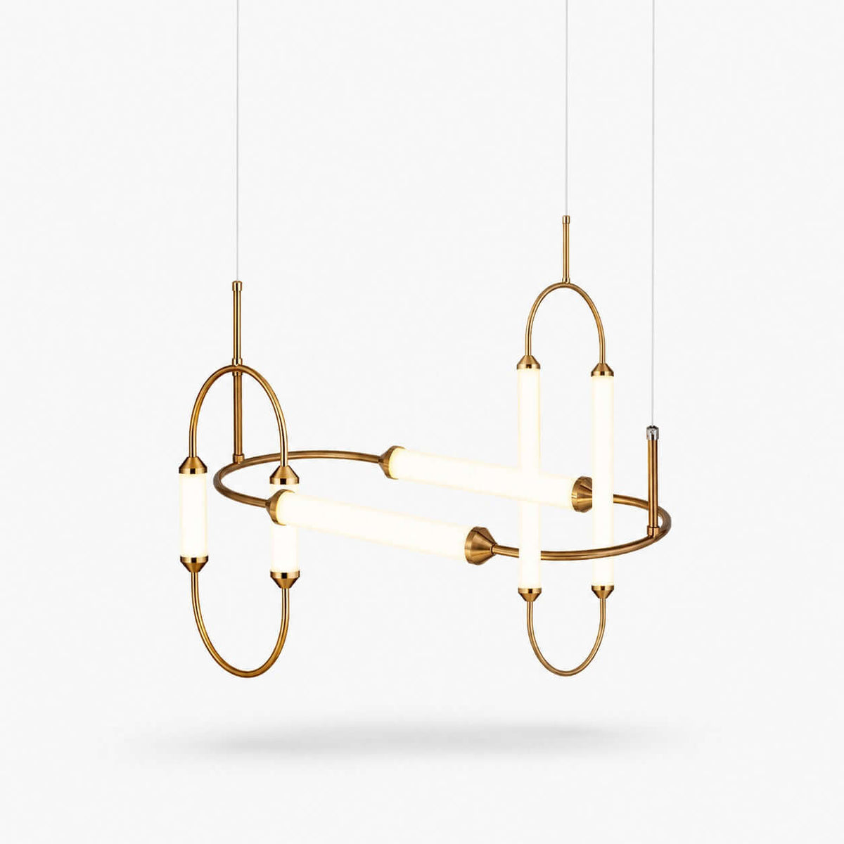 Oval Ceiling Lamp with a Metal Ring – product view