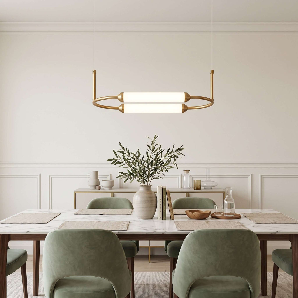 Oval Ceiling Lamp with a Metal Ring – product view