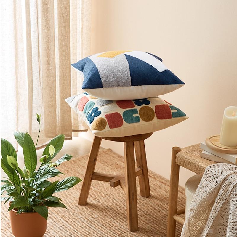 Abstract Embroidered Cushion – Product view 3