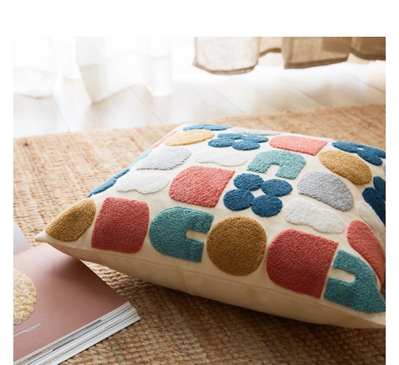 Abstract Embroidered Cushion – Product view 4