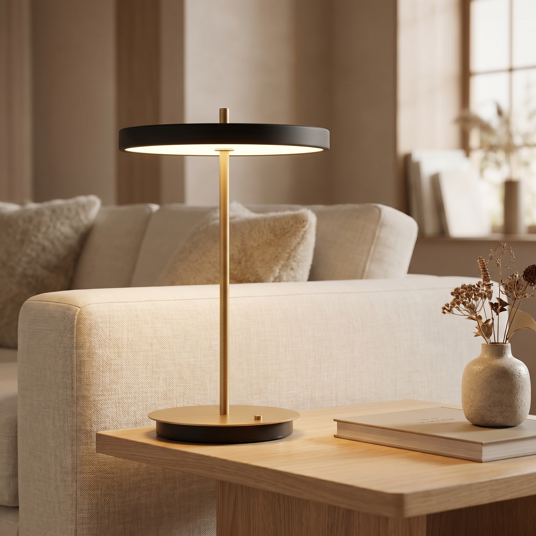 Cordless Gold & Glass Table Lamp – Cordless Gold & Glass Table Lamp – gallery image