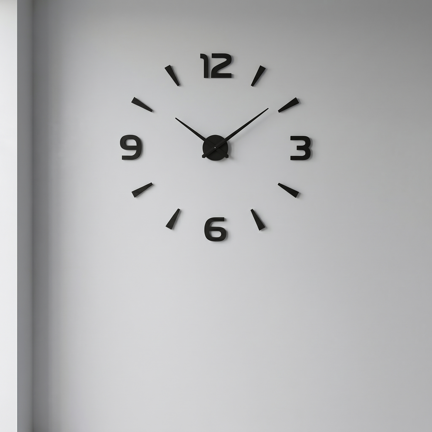 Frameless Statement Wall Clock – Frameless Statement Wall Clock – Black