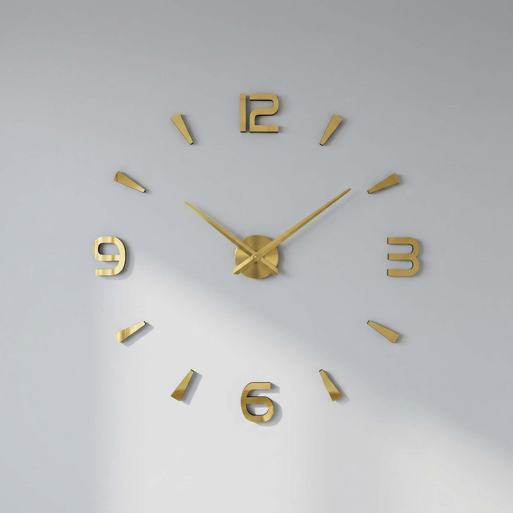 Frameless Statement Wall Clock – Frameless Statement Wall Clock – Gold