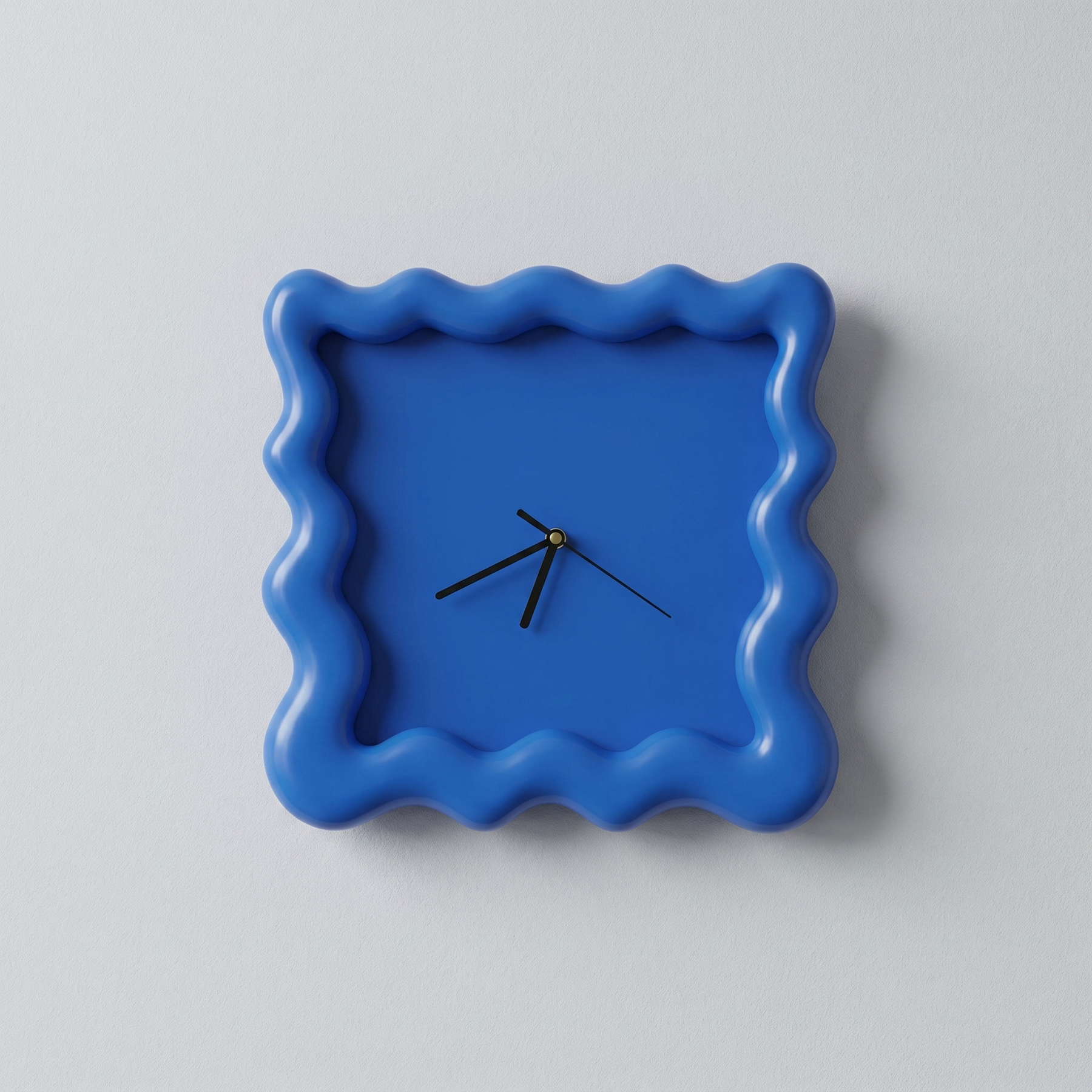 Quiet Sculpted Wall Clock – Quiet Sculpted Wall Clock – Blue