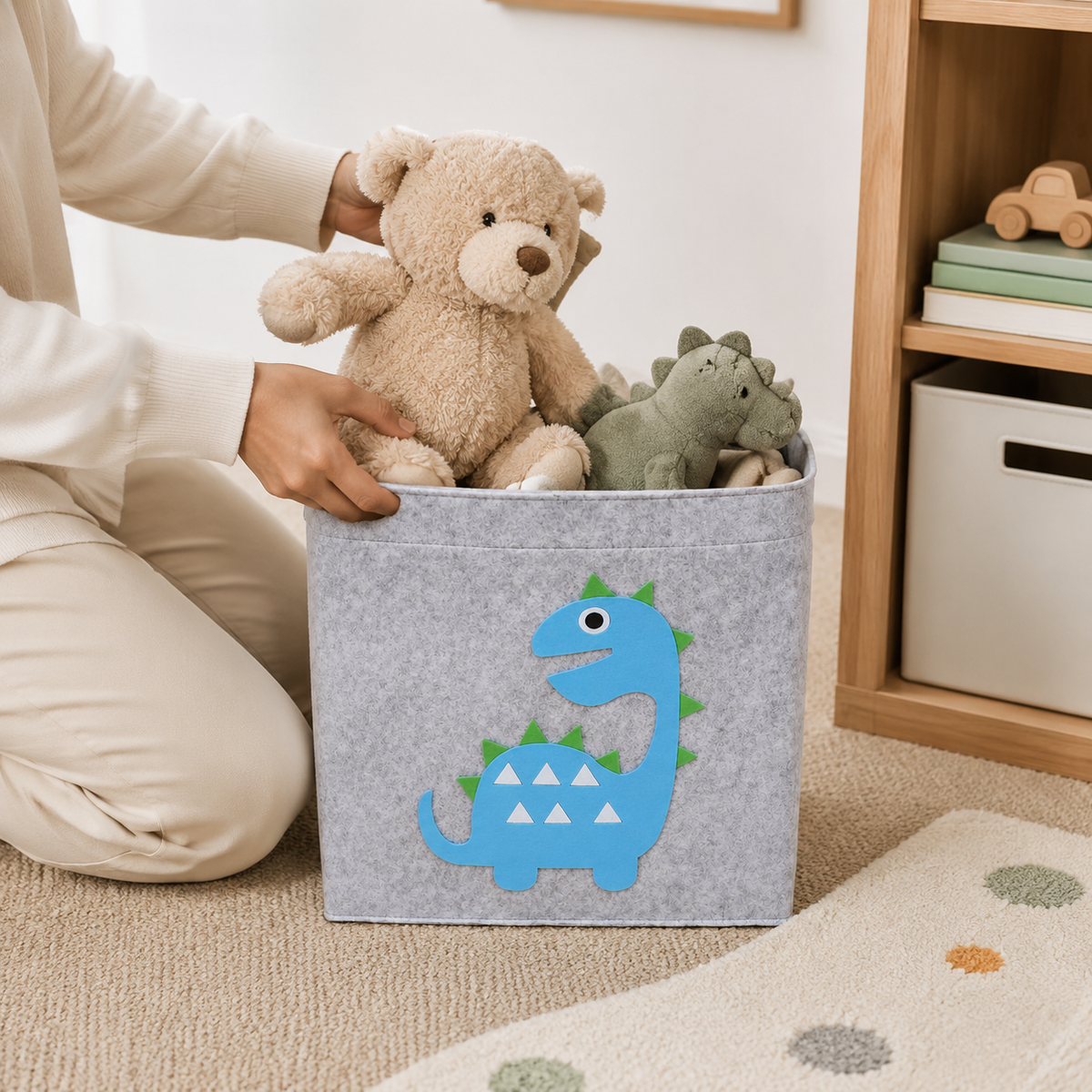 Felt Storage Basket - Styled Room Scene