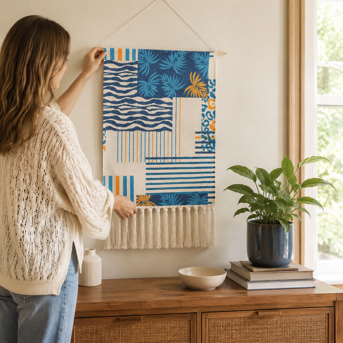 Geometric Wall Hanging - Styled Room Scene
