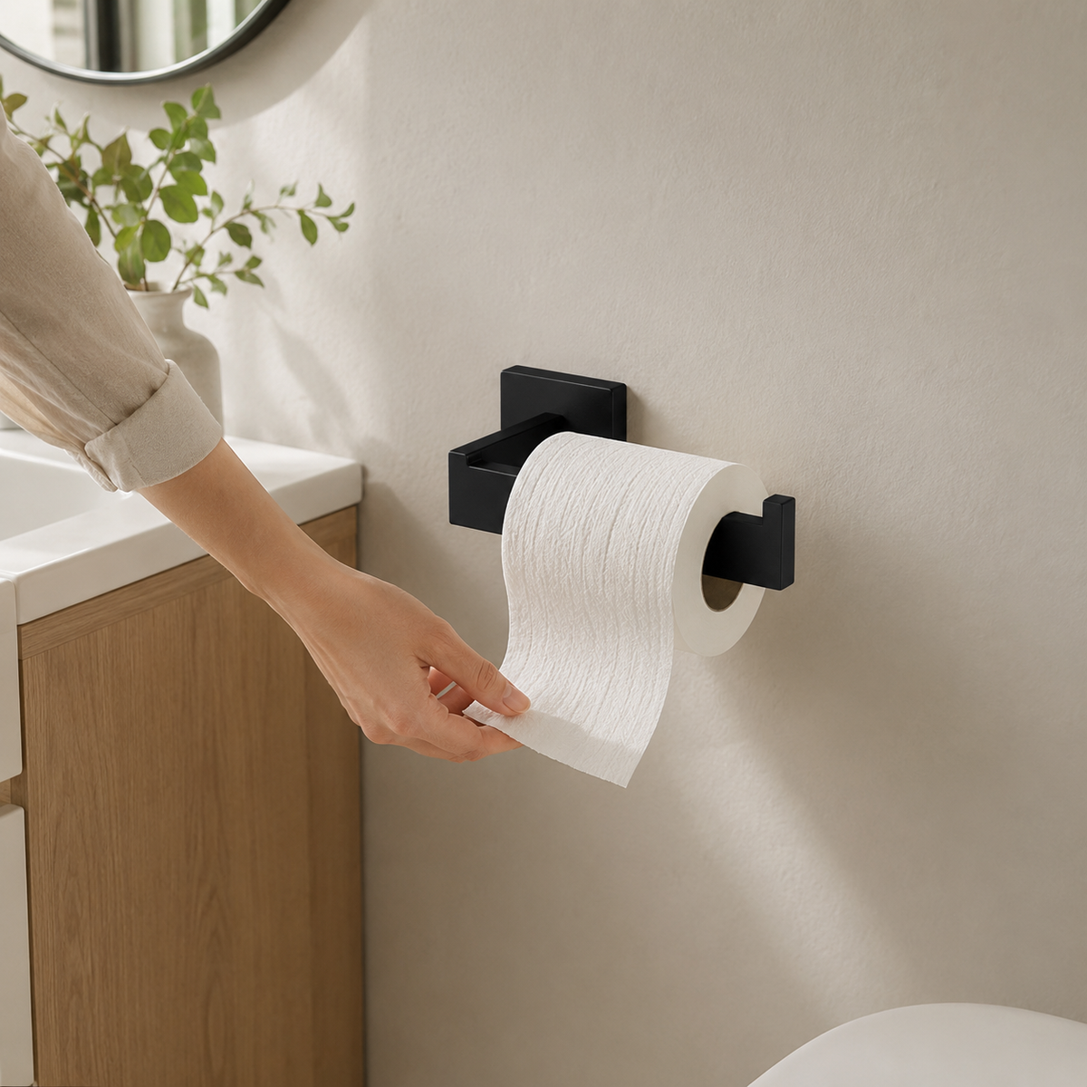 Matte Tissue Holder - Styled Room Scene