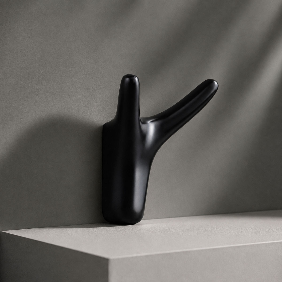 Sculptural Wall Hook - Pearl Black