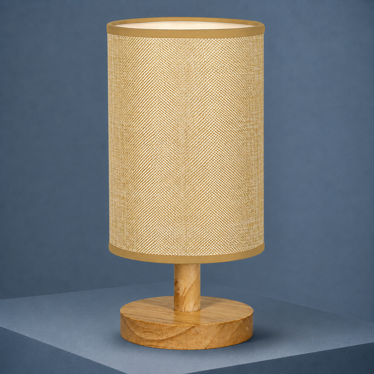 Woven Bamboo Shade Table Lamp - Natural Jute