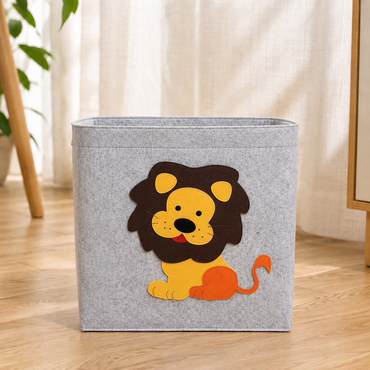 Felt Storage Basket - Lion