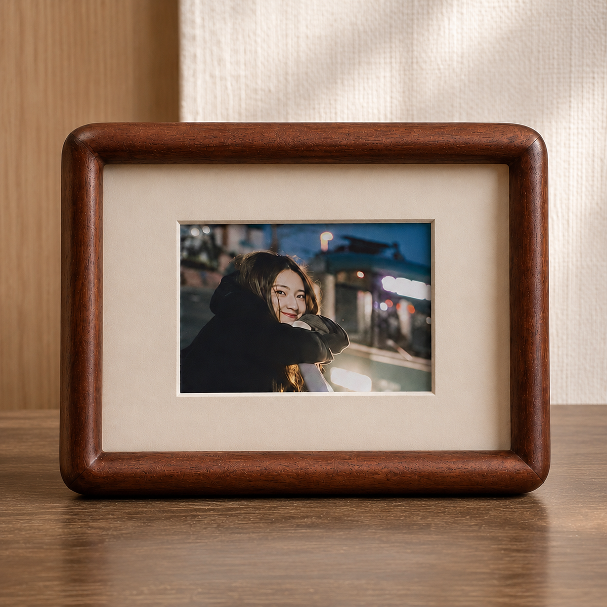 Rounded Wood Photo Frame - Product