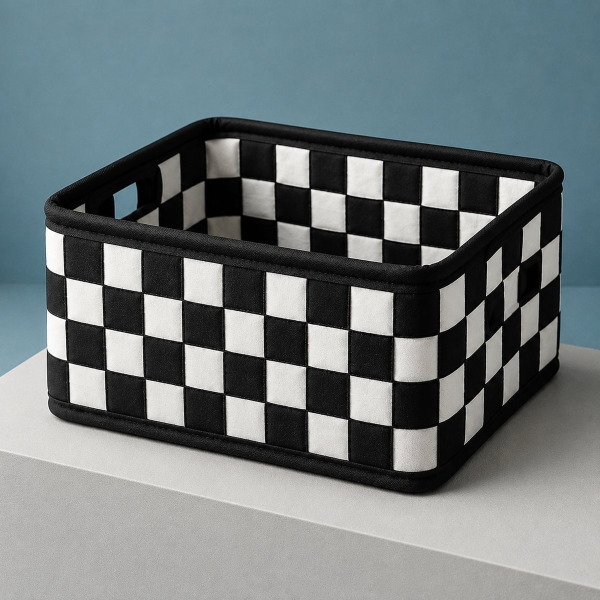 Woven Storage Basket - Black And White