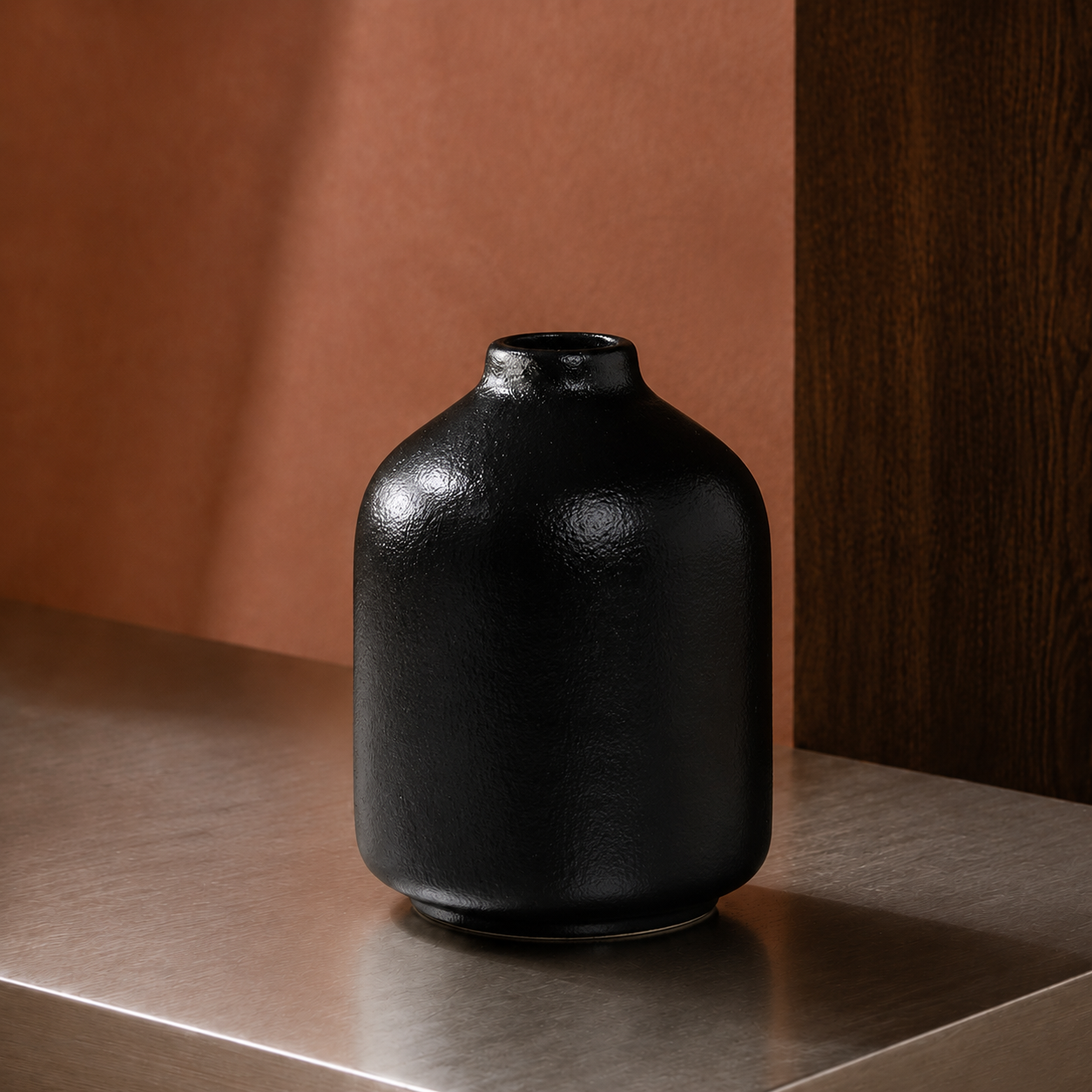 Speckled Ceramic Vase - Black