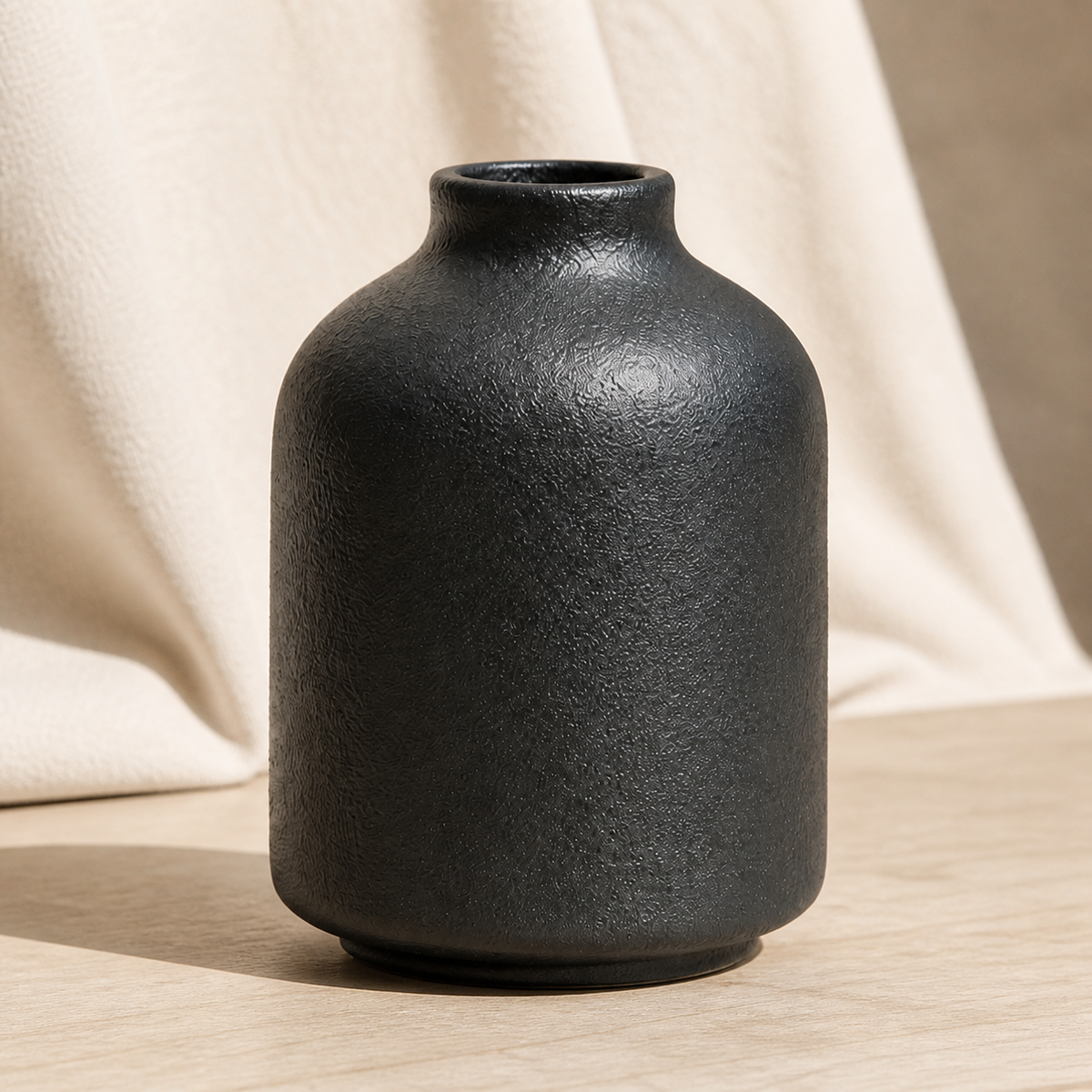Textured Bud Vase - Black