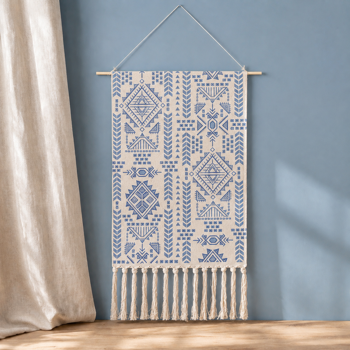 Geometric Wall Hanging - Blue Geometric