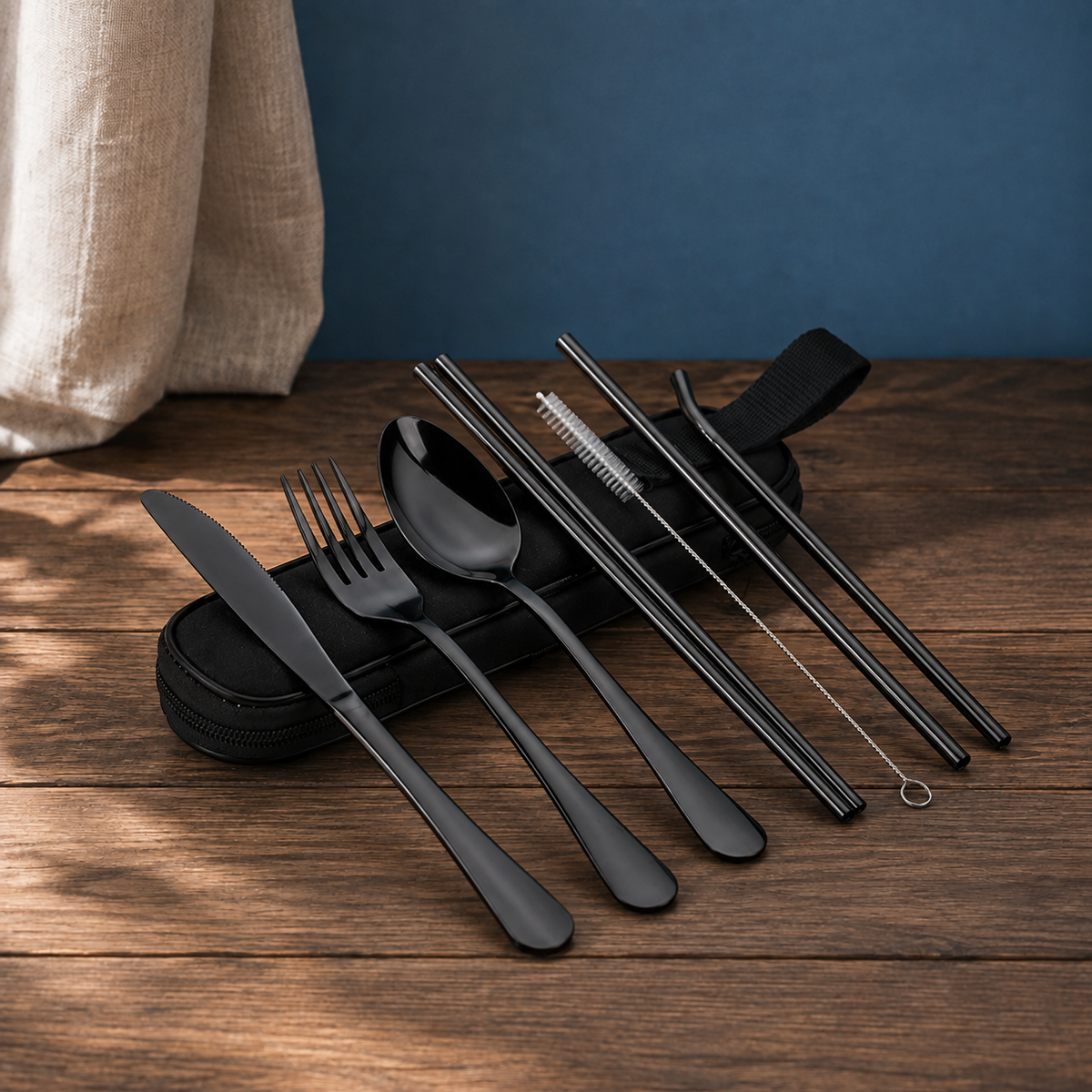 Travel Cutlery Set - Black
