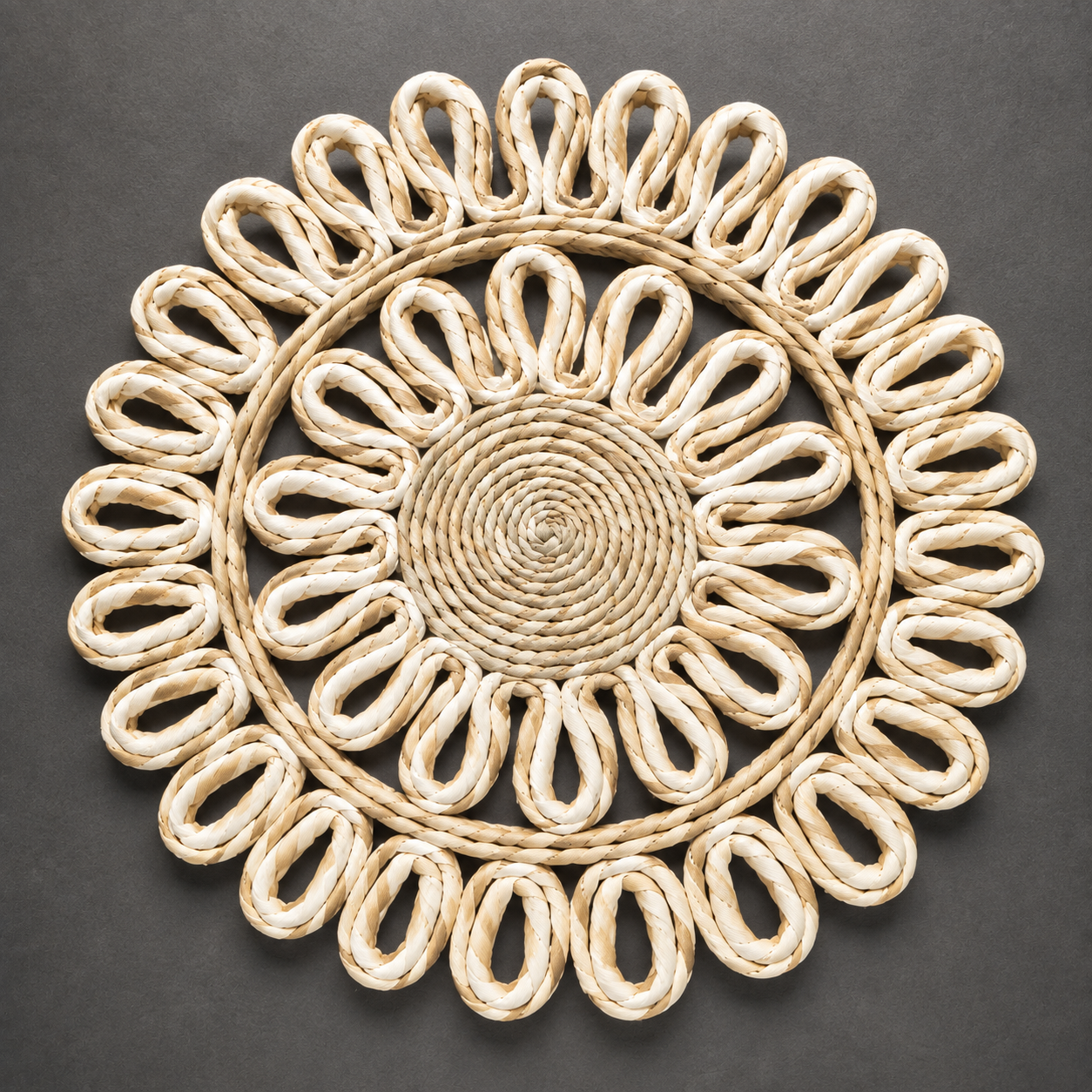 Decorative Woven Placemat - Double Petal
