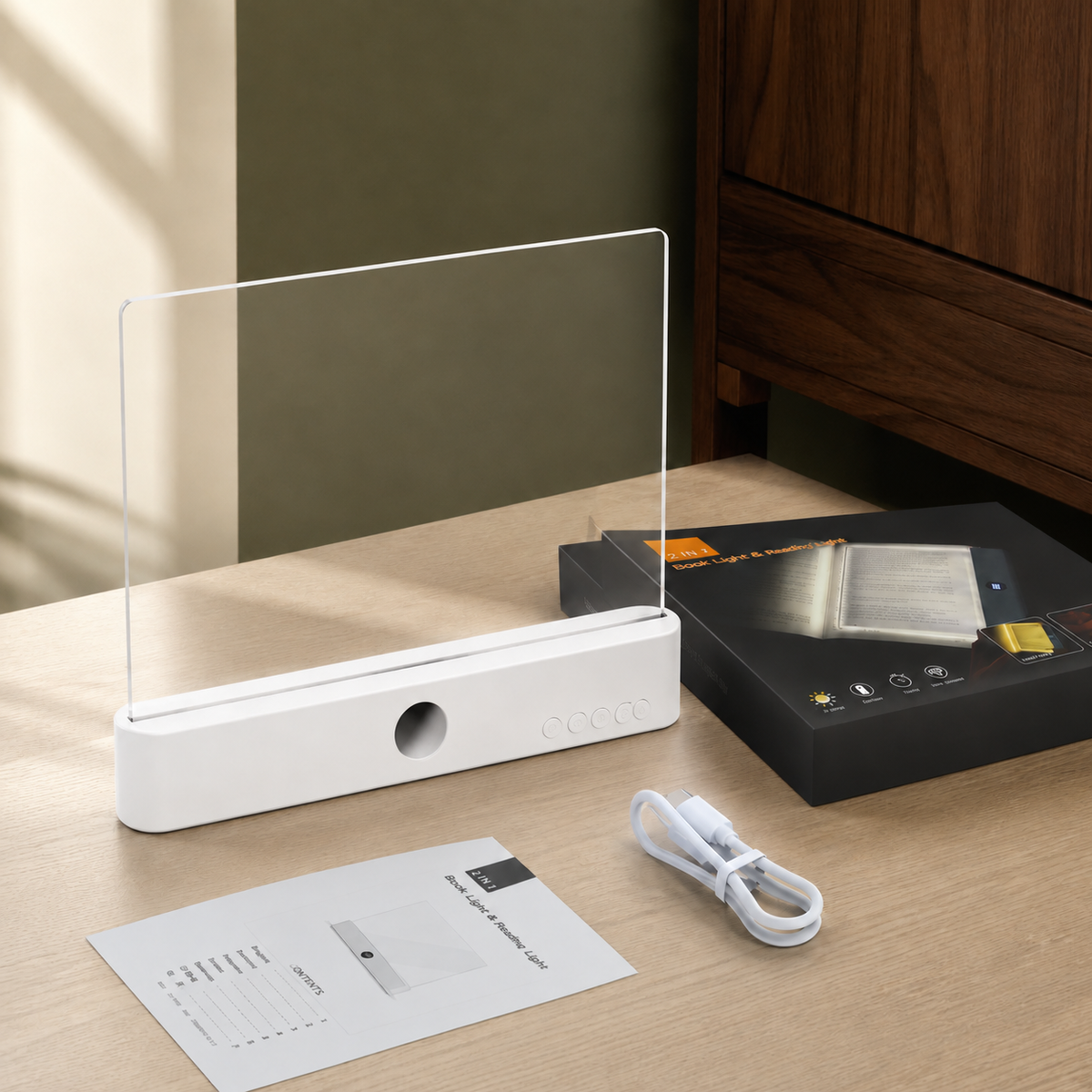 Rechargeable Reading Lamp - White