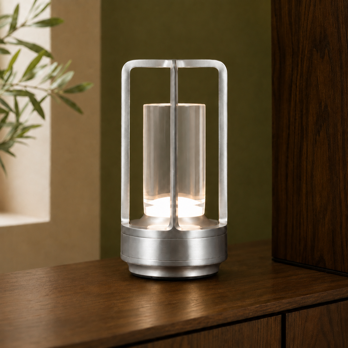 Acrylic Accent Lamp - Silver